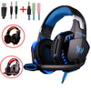 Over-Ear Gaming Headsets Wired Big Headphones with Mic Light for Mobile Deep Bass Auriculares Cable for PS4 PC New Xbox